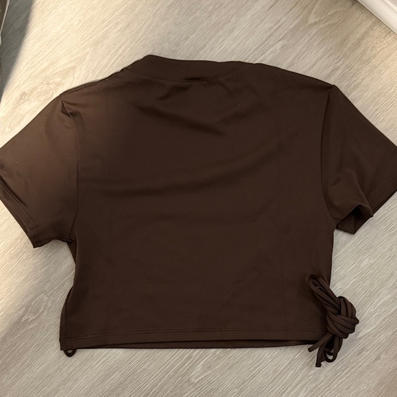 Gymshark Dark Brown Crop Top with wrap waist - Medium - Picture 5 of 5